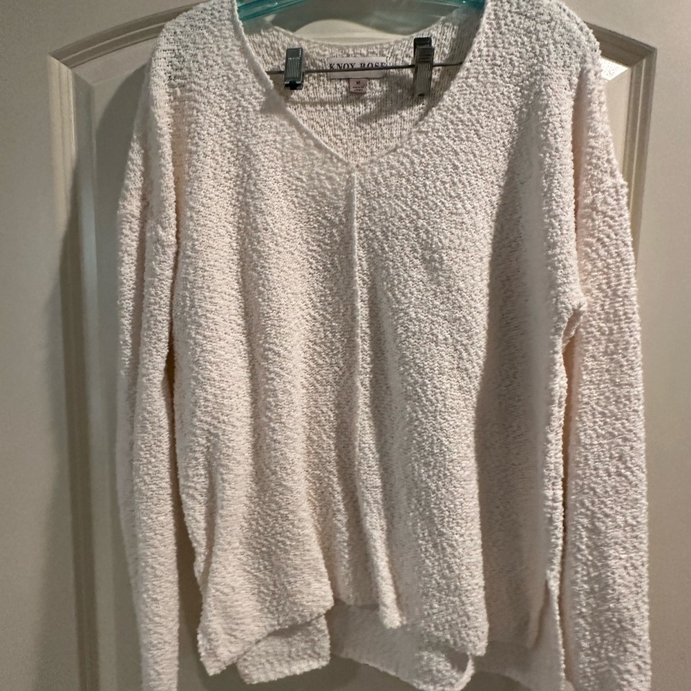 Cozy Textured Sweater in Cream
